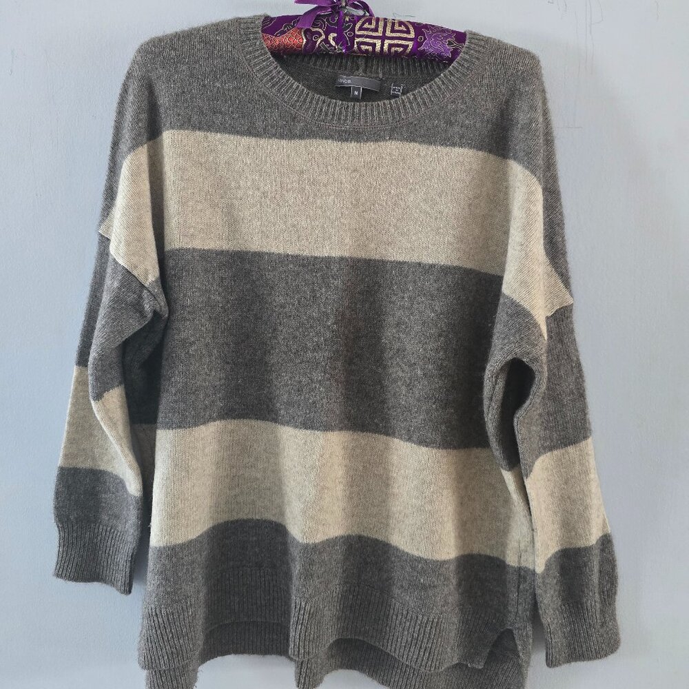 Women's Vince Striped tunic sweater M